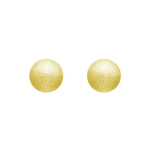 Boucles d'Oreilles Femme Puces OR 750/1000 Jaune