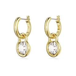 Boucles d'Oreilles Femme Pendantes SWAROVSKI DEXTERA COUPE RONDE Plaqué Ton Or