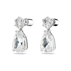 Boucles d'Oreilles Femme Pendantes SWAROVSKI MESMERA Métal Rhodié Blanc