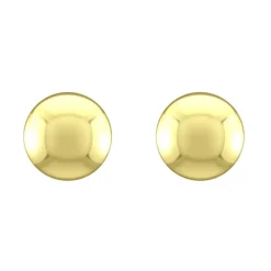 Boucles d'Oreilles Femme Puces Boules OR 375/1000 Jaune