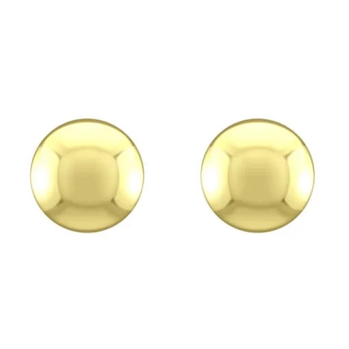 Boucles d'Oreilles Femme Puces Boules OR 375/1000 Jaune