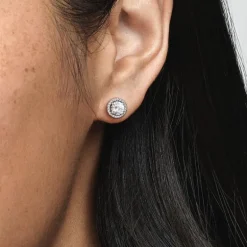 Boucles d’oreilles Femme Puces Pandora Timeless rond scintillant 296272CZ