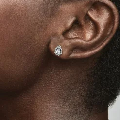 Boucles d’Oreilles Femme Puces Pandora Timeless Halo Poires Scintillantes 292834C01