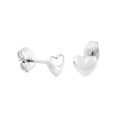 Boucles d'Oreilles Femme Puces EDORA Cœurs Acier Argenté EDO435120