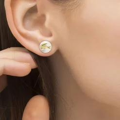 Boucles d'Oreilles Femme Puces LACOSTE Acier et Perles 2040432