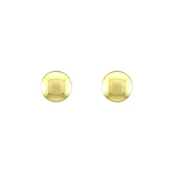 Boucles d'Oreilles Femme Puces Boules OR 750/1000 Jaune