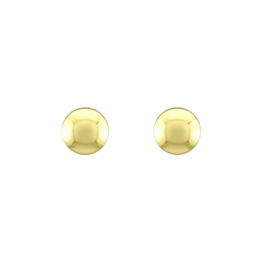 Boucles d'Oreilles Femme Puces Boules OR 750/1000 Jaune