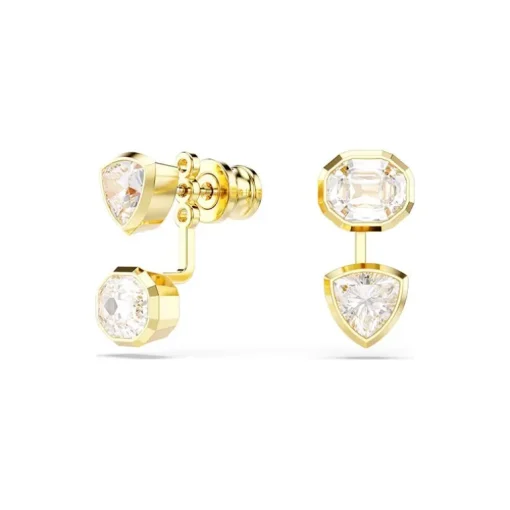 Boucles d'Oreilles Femme Pendantes Transformable Swarovski Imber Doré et Cristaux 5705461