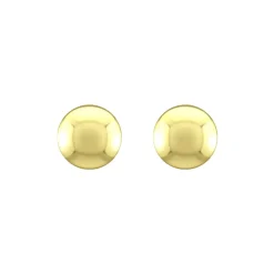 Boucles d'Oreilles Femme Puces Boules OR 750/1000 Jaune