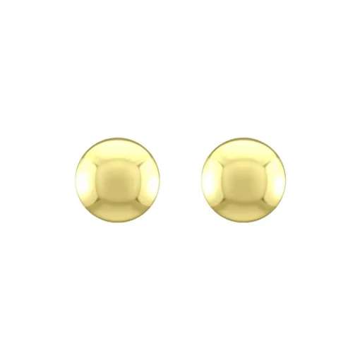 Boucles d'Oreilles Femme Puces Boules OR 750/1000 Jaune