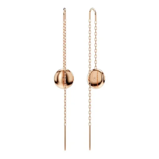Boucles d'Oreilles Femme Pendantes SWAROVSKI SUBLIMA Métal Plaqué Doré Rose et Cristaux 5689427