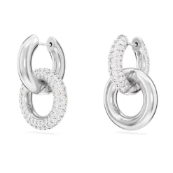 Boucles d'Oreilles Femme Pendantes Dextera Métal Rhodié et Cristaux 5671807