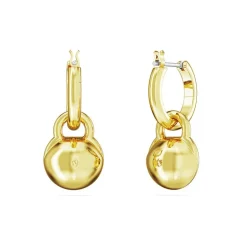 Boucles d'Oreilles Femme Pendantes SWAROVSKI DEXTERA COUPE RONDE Plaqué Ton Or