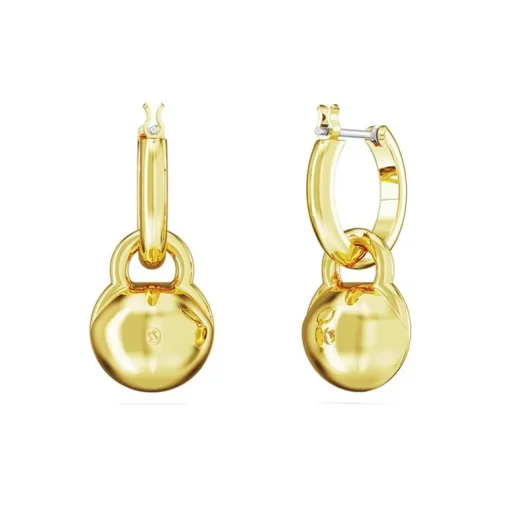 Boucles d'Oreilles Femme Pendantes SWAROVSKI DEXTERA COUPE RONDE Plaqué Ton Or