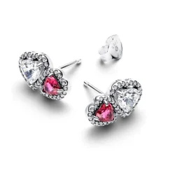 Boucles d'Oreilles Femme Puces Pandora Timeless Cœurs Halo 293633C01