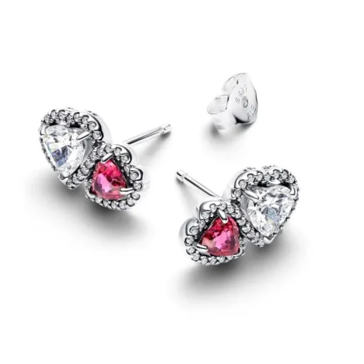 Boucles d'Oreilles Femme Puces Pandora Timeless Cœurs Halo 293633C01