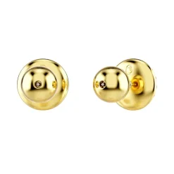 Boucles d'Oreilles Femme Puces Swarovski Sublima Métal Doré et Cristaux 5683444