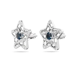 Boucles d'Oreilles femme puces swarovski Stella métal argenté et cristaux