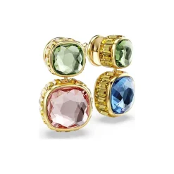 Boucles d'Oreilles Femme Pendantes Swarovski Chroma Doré et Cristaux 5692492