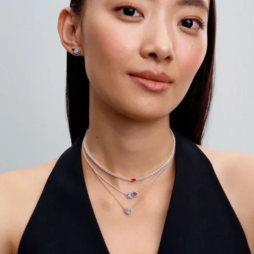 Boucles d'Oreilles Femme Puces Pandora Timeless Cœurs Halo 293633C01