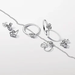 Boucles d'Oreilles Femme Puces Pandora Scintillants Disney Mickey & Minnie 293219C01