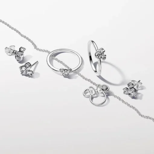 Boucles d'Oreilles Femme Puces Pandora Scintillants Disney Mickey & Minnie 293219C01