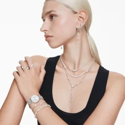 Boucles d'Oreilles Femme Pendantes Swarovski Constella Argenté et Cristaux 5705614
