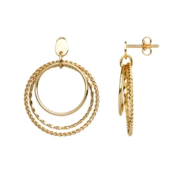 Boucles d'Oreilles Femme SAUNIER TANGO Plaqué Or