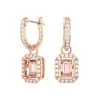 Boucles d'Oreilles Femme SWAROVSKI UNA Métal Doré Rose et Cristaux 5649474