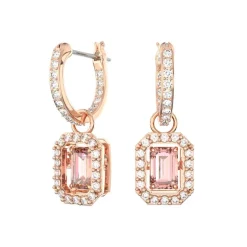 Boucles d'Oreilles Femme SWAROVSKI UNA Métal Doré Rose et Cristaux 5649474