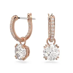 Boucles d'Oreilles Femme SWAROVSKI STILLA Métal Doré Rose et Cristaux 5639975