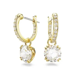 Boucles d'Oreilles Femme SWAROVSKI STILLA Métal Doré et Cristaux 5638802