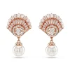 Boucles d'Oreilles Femme SWAROVSKI IDYLLIA Métal Doré Rose et Cristaux 5689196