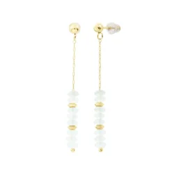 Boucles d'Oreilles Femme SCOOTER Acier Doré Aventurine