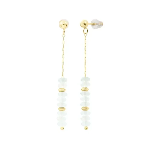 Boucles d'Oreilles Femme SCOOTER Acier Doré Aventurine