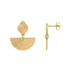 Boucles d'Oreilles Femme SAUNIER ROSACE Plaqué Or