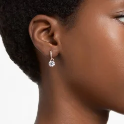 Boucles d'Oreilles Femme SWAROVSKI STILLA Métal Doré Rose et Cristaux 5639975