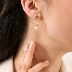Boucles d'Oreilles Femme SAUNIER LIN Plaqué Or