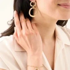 Boucles d'Oreilles Femme SAUNIER ALIZÉE Plaqué Or