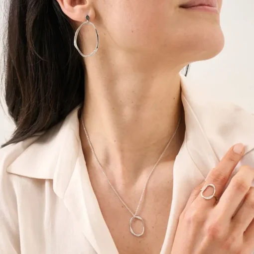Boucles d'Oreilles Femme SAUNIER BRISE Plaqué Or