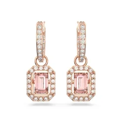 Boucles d'Oreilles Femme SWAROVSKI UNA Métal Doré Rose et Cristaux 5649474