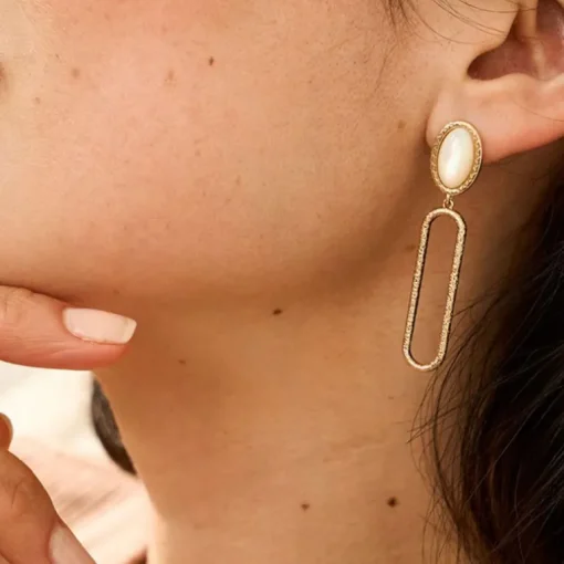 Boucles d'Oreilles Femme SAUNIER AUSSIÈRE Plaqué Or
