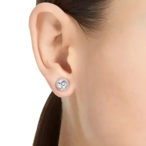 Boucles d'Oreilles Femme Swarovski Una Angelic Métal Argenté et Zircones 5636269