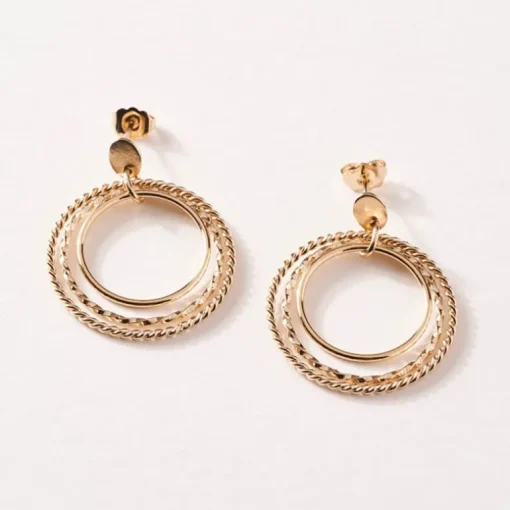 Boucles d'Oreilles Femme SAUNIER TANGO Plaqué Or