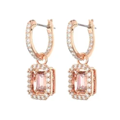 Boucles d'Oreilles Femme SWAROVSKI UNA Métal Doré Rose et Cristaux 5649474