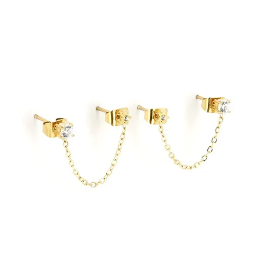 Boucles d'oreilles Femme ZAG ROME Acier doré