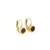 Boucles d'oreilles Femme ZAG LIMA QUARTZ FUMÉ Acier doré