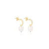 Boucles d'Oreilles Femme ZAG Bijoux Acier Doré et Agathe SEC15220-01WHT