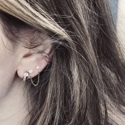 Boucles d'oreilles Femme ZAG ROME Acier doré