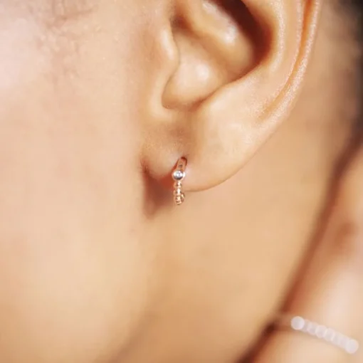 Boucles d'Oreilles Femme Indécise La Garçonne PLAQUE OR et Diamants